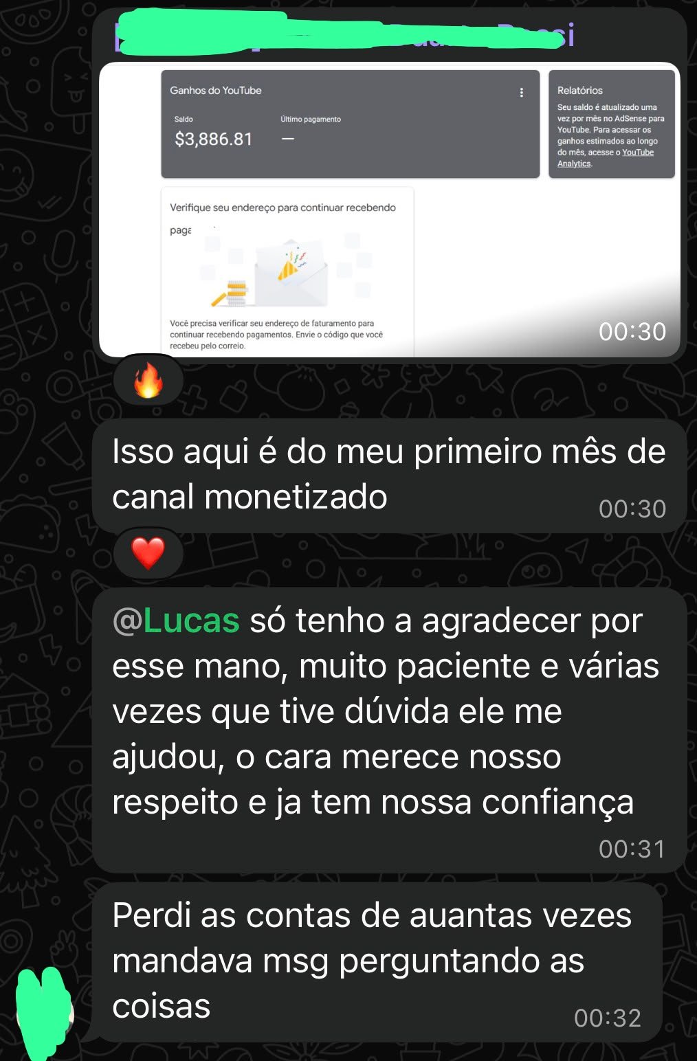 Resultado de canal compartilhado